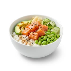 Poké bowl s lososem